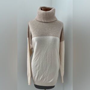 Ann Taylor Cashmere Color Block Sweater-M